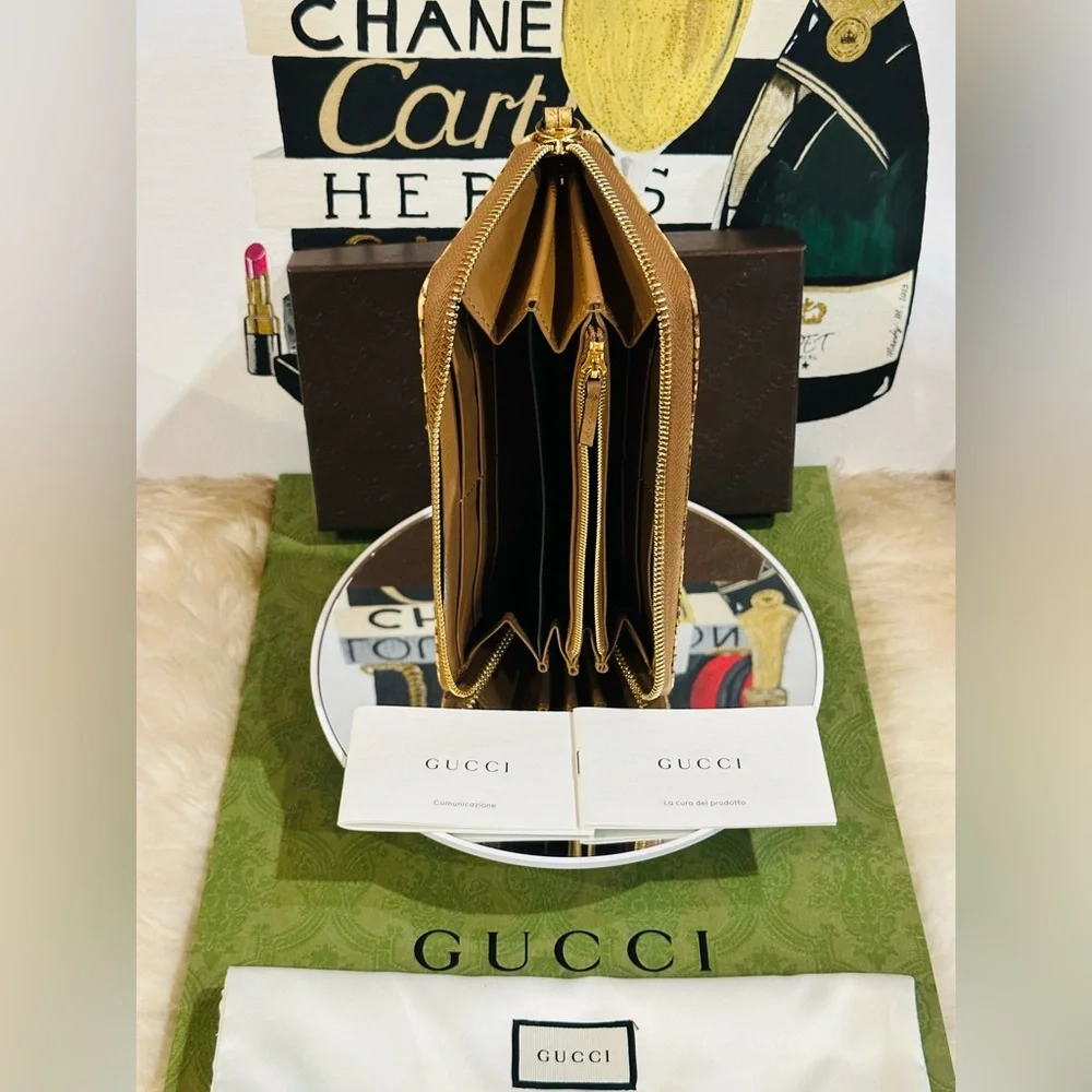 🔥 RARE GUCCI GG PYTHON LONG ZIP WALLET FULL INCLUSION